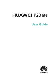 Huawei P20 Lite manual. Smartphone Instructions.